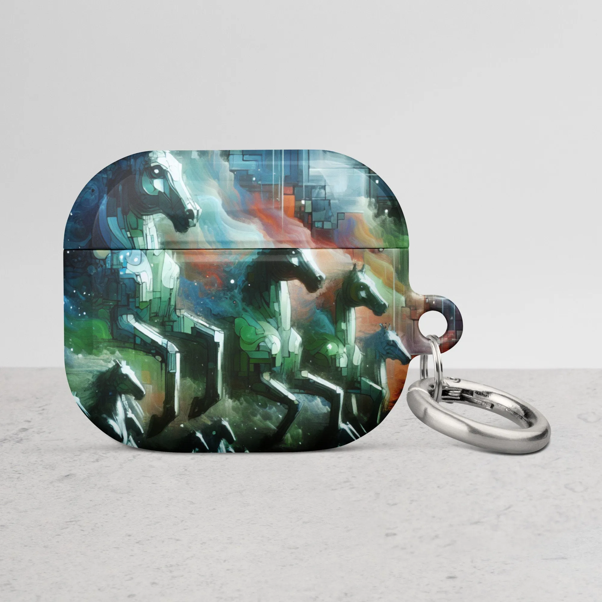 Mystical Horsemen AirPods® Case with Metal Carabiner - Durable & Impact-Resistant