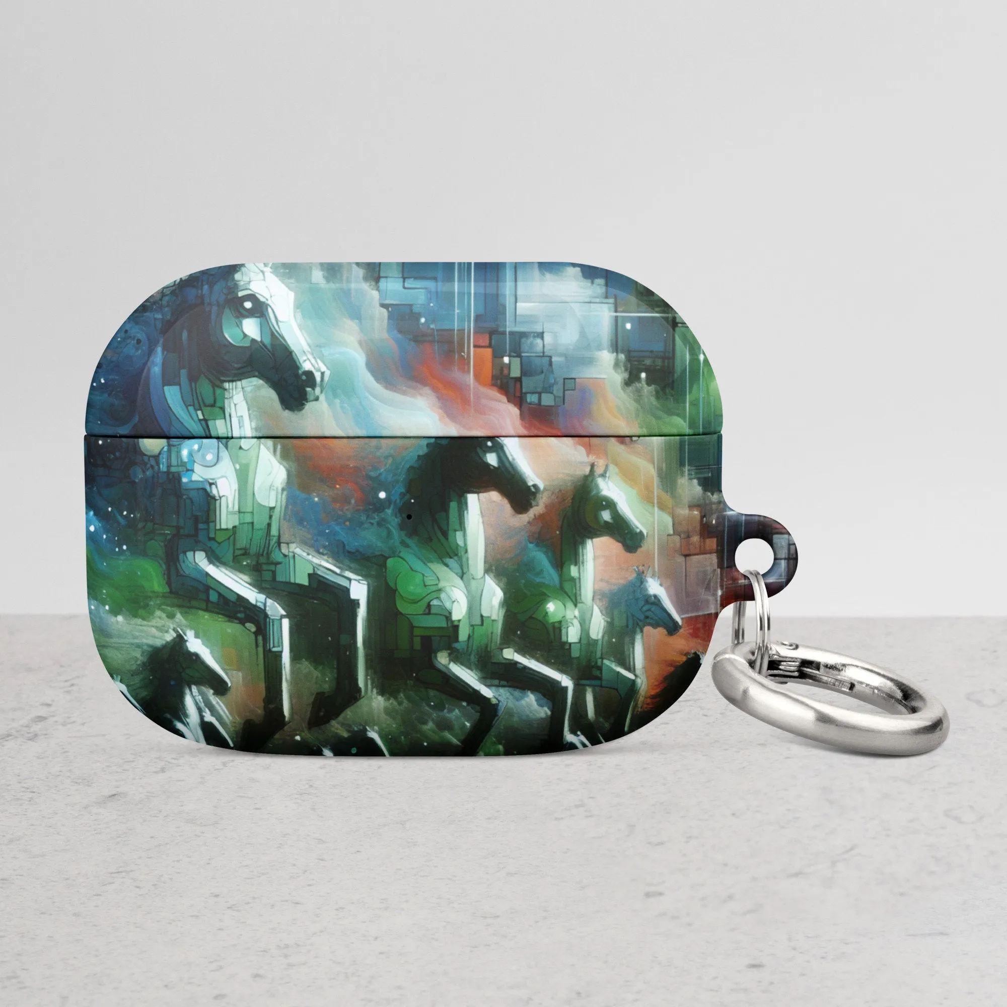 Mystical Horsemen AirPods® Case with Metal Carabiner - Durable & Impact-Resistant