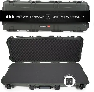 NANUK 990 Hard Case with Wheels for Multiple Gear, Durable, IP67 Waterproof Hard Firearm Case 44” x 14.5” x 6”