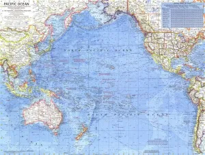 National Geographic: Pacific Ocean 1969 - Historic Wall Map Series - 25 x 19 inches - Art Quality Print