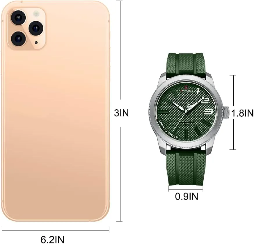 NAVIFORCE Sport Waterproof Watches for Students Boys Men, Silicone Band Watch with Second Hand