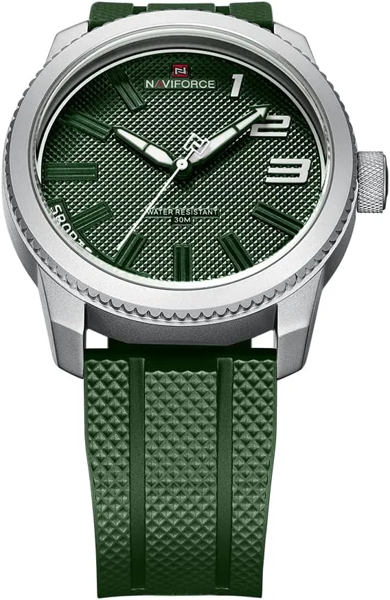 NAVIFORCE Sport Waterproof Watches for Students Boys Men, Silicone Band Watch with Second Hand