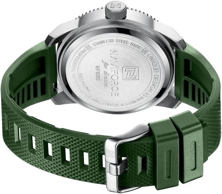 NAVIFORCE Sport Waterproof Watches for Students Boys Men, Silicone Band Watch with Second Hand