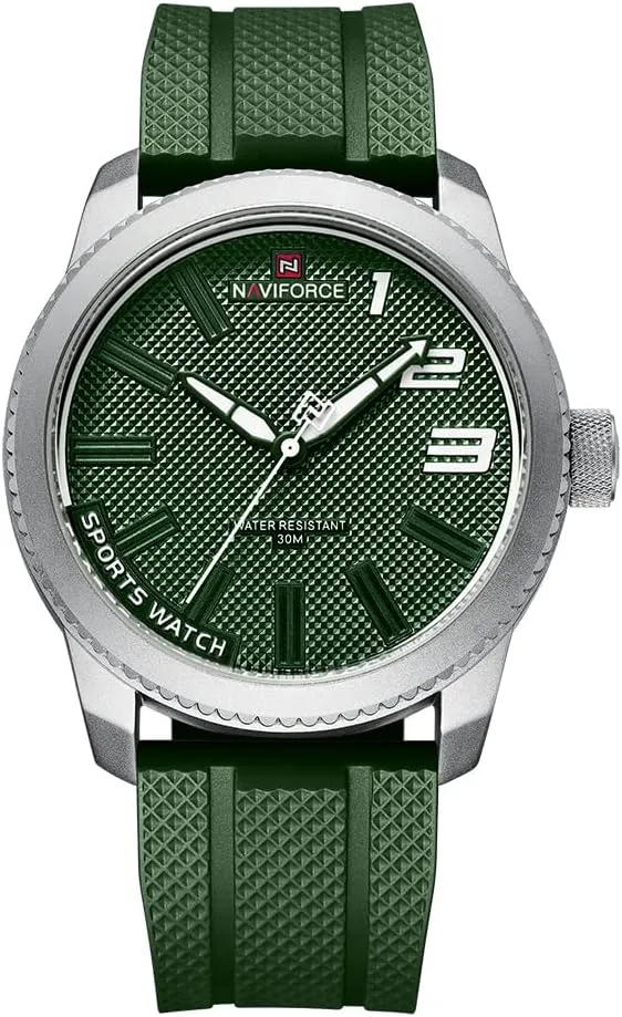 NAVIFORCE Sport Waterproof Watches for Students Boys Men, Silicone Band Watch with Second Hand