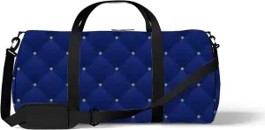 Navy Blue Pattern In Retro Style Sports Bag Tote Bag Waterproof Gym Bag with Shoulder Strap Zipper 2 Side Pockets for Men and Women, Travel and Storage Shoulder Bag.