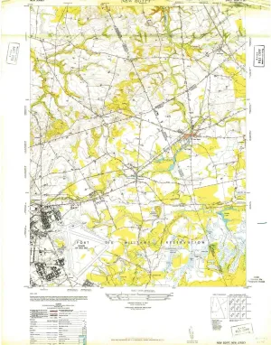 New Egypt NJ topo map, 1:24000 Scale, 7.5 X 7.5 Minute, Historical, 1948, 28 x 22.1 in