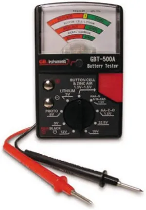 New in package! Gardner Bender GBT-500A Battery Tester for 1.5-Volt Button Cell to 22.5 Photo and Lantern Cells