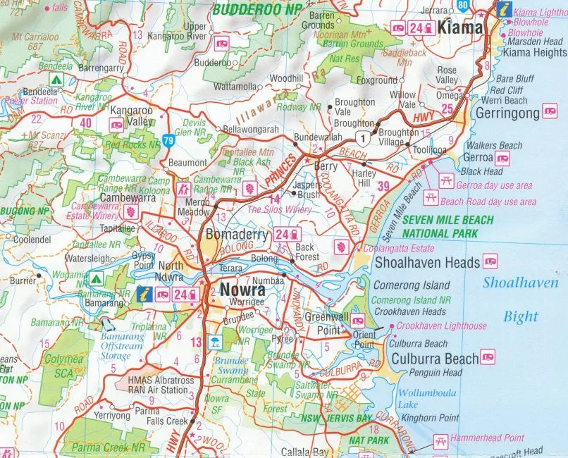 New South Wales Hema 1430 x 1000mm Supermap Laminated Wall Map with Free Map Dots