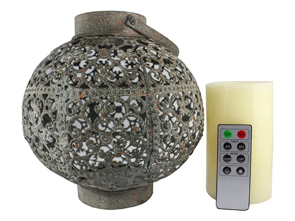 Nima Lantern & Remote Control Flameless Candle - Pack of 3 sets