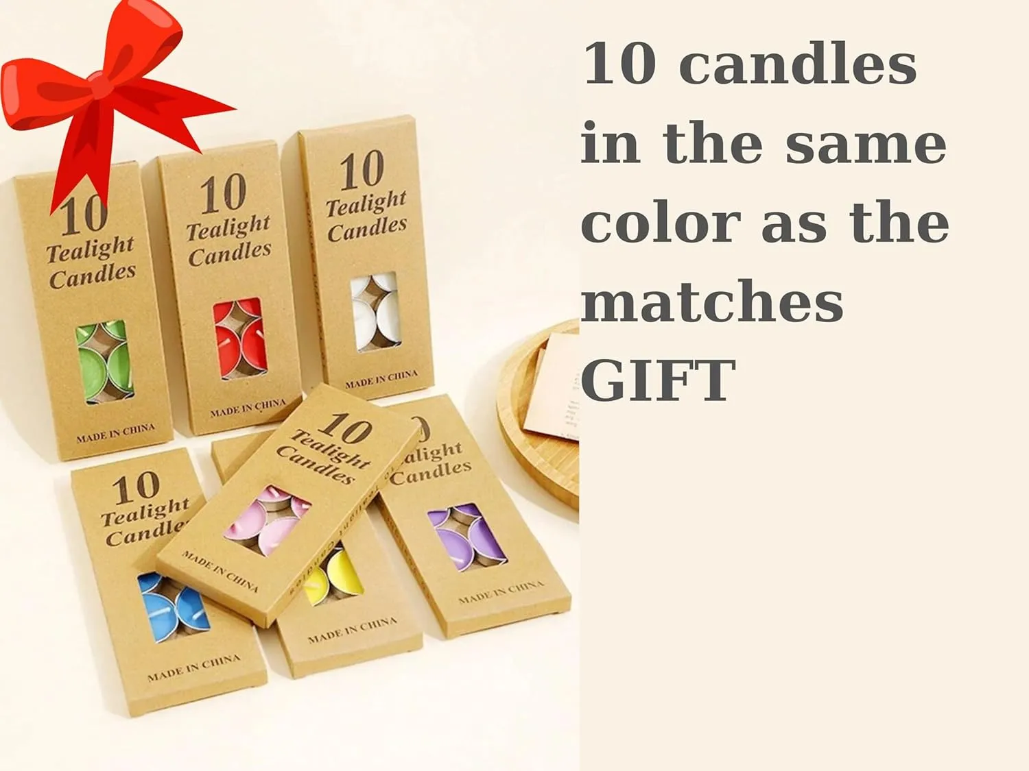 Noblesse Colored Safety Matches | 4-Inch Long Matches in Glass Jar | Perfect for Lighting Candles | 150 Pıeces | 10 Candles And Extra Empty Jar Gıft (RED)