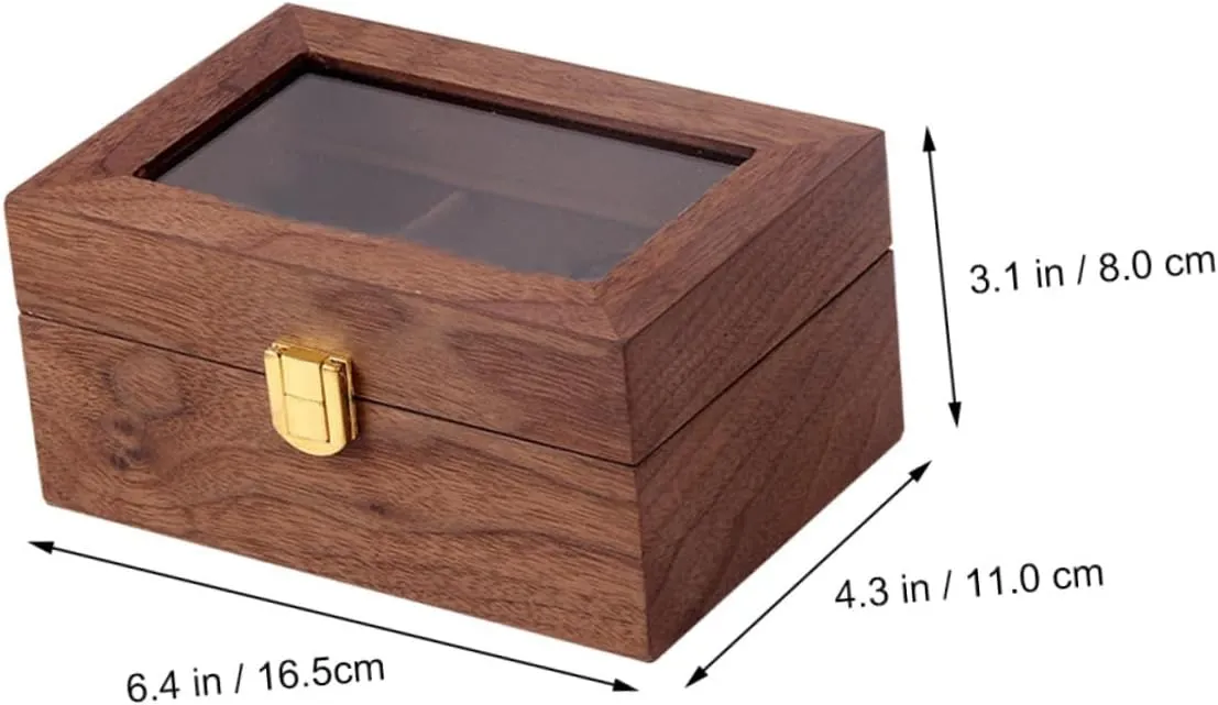 NOLITOY Watch Organizer Wear-resistant Watch Box Storage Container 3 Slot Rack Wood Material