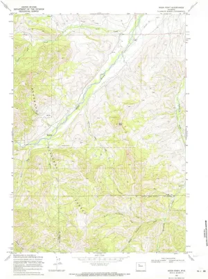 Noon Point WY topo map, 1:24000 Scale, 7.5 X 7.5 Minute, Historical, 1969, Updated 1972, 26.9 x 21.4 in