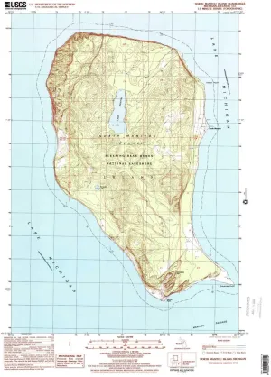 North Manitou Island MI topo map, 1:24000 Scale, 7.5 X 7.5 Minute, Historical, 1997, Updated 2000, 27.9 x 20.8 in