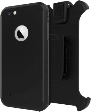 OBEX Waterproof Case and Removable Belt-Clip Holster Combo for the iPhone 6 Plus/6s Plus [Drop Proof] - Retail Packaging -Black/Gray
