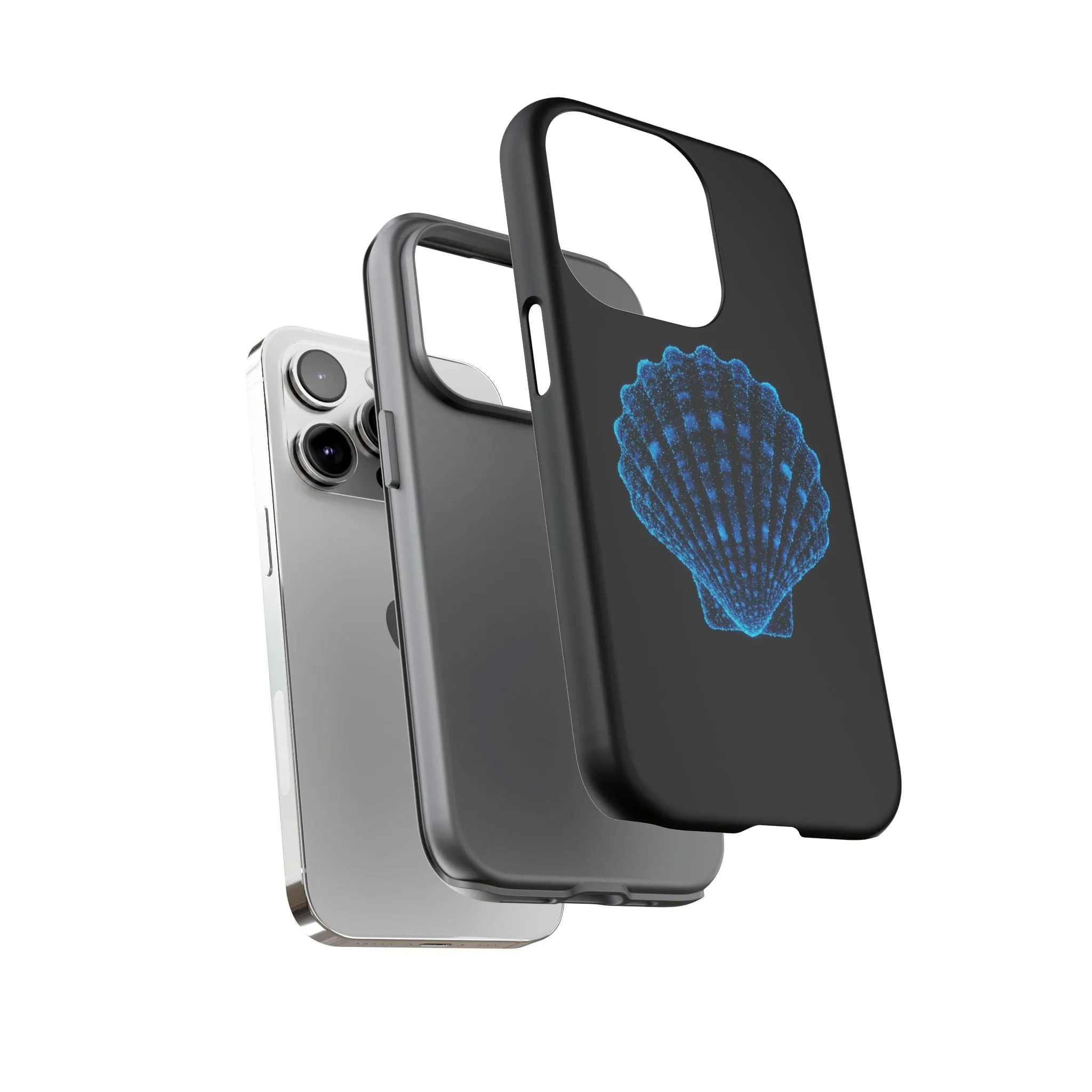 Ocean Blue Shell Tough iPhone Case Durable Design for Beach Lovers
