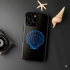 Ocean Blue Shell Tough iPhone Case Durable Design for Beach Lovers