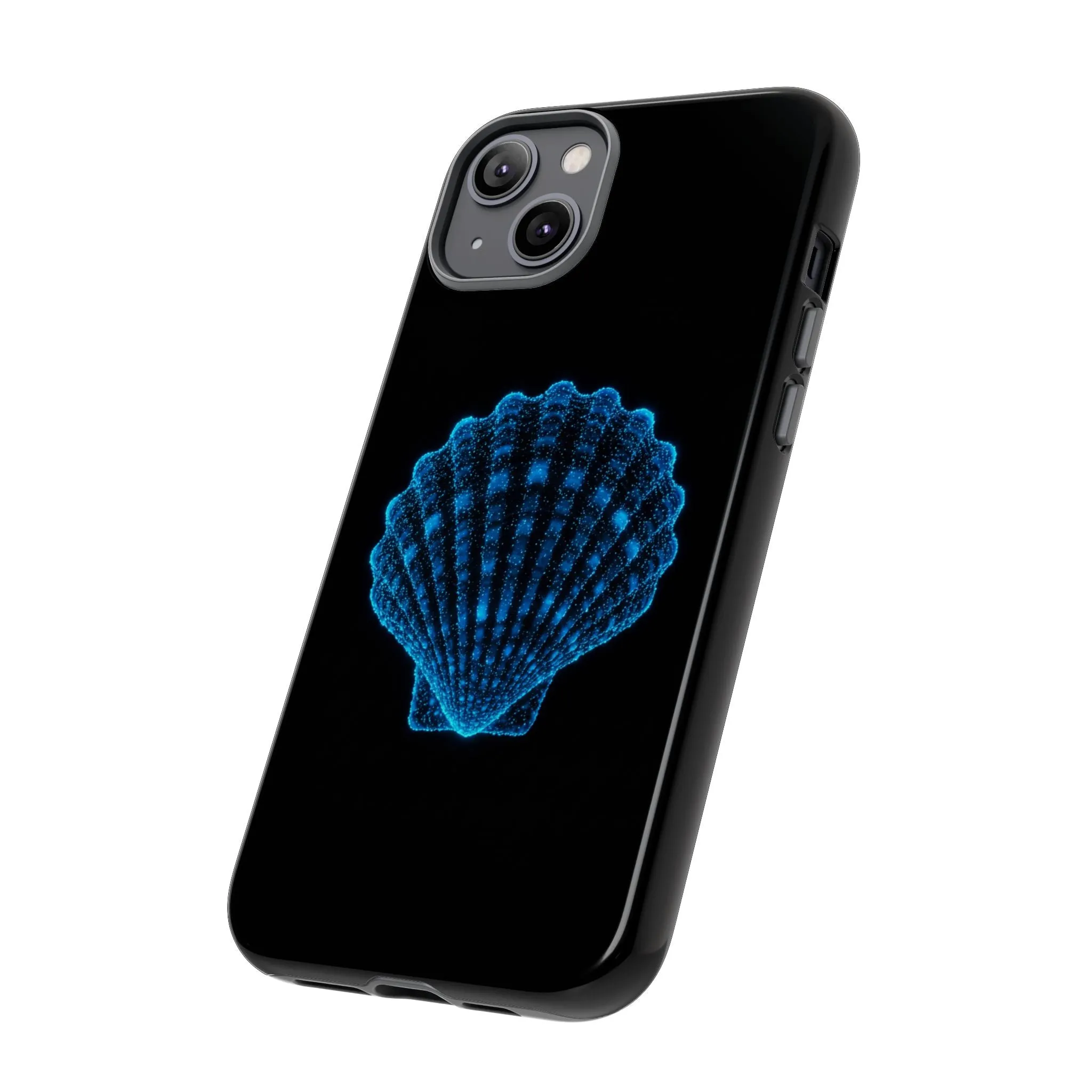 Ocean Blue Shell Tough iPhone Case Durable Design for Beach Lovers