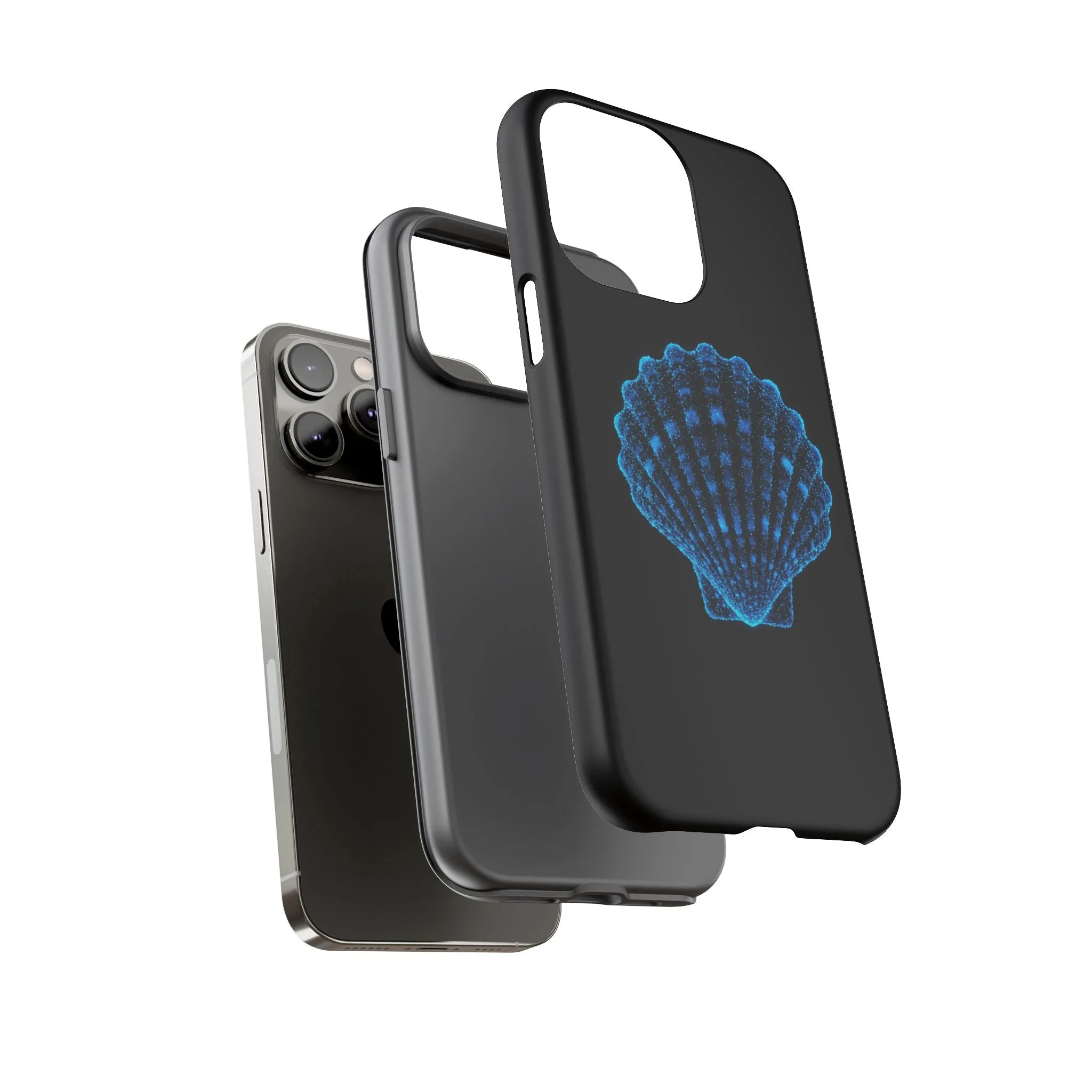 Ocean Blue Shell Tough iPhone Case Durable Design for Beach Lovers