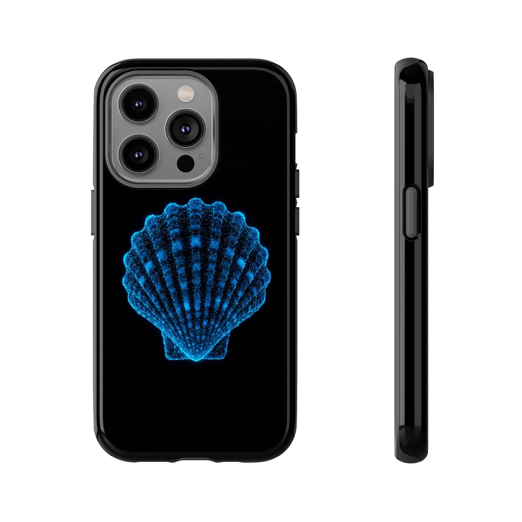 Ocean Blue Shell Tough iPhone Case Durable Design for Beach Lovers