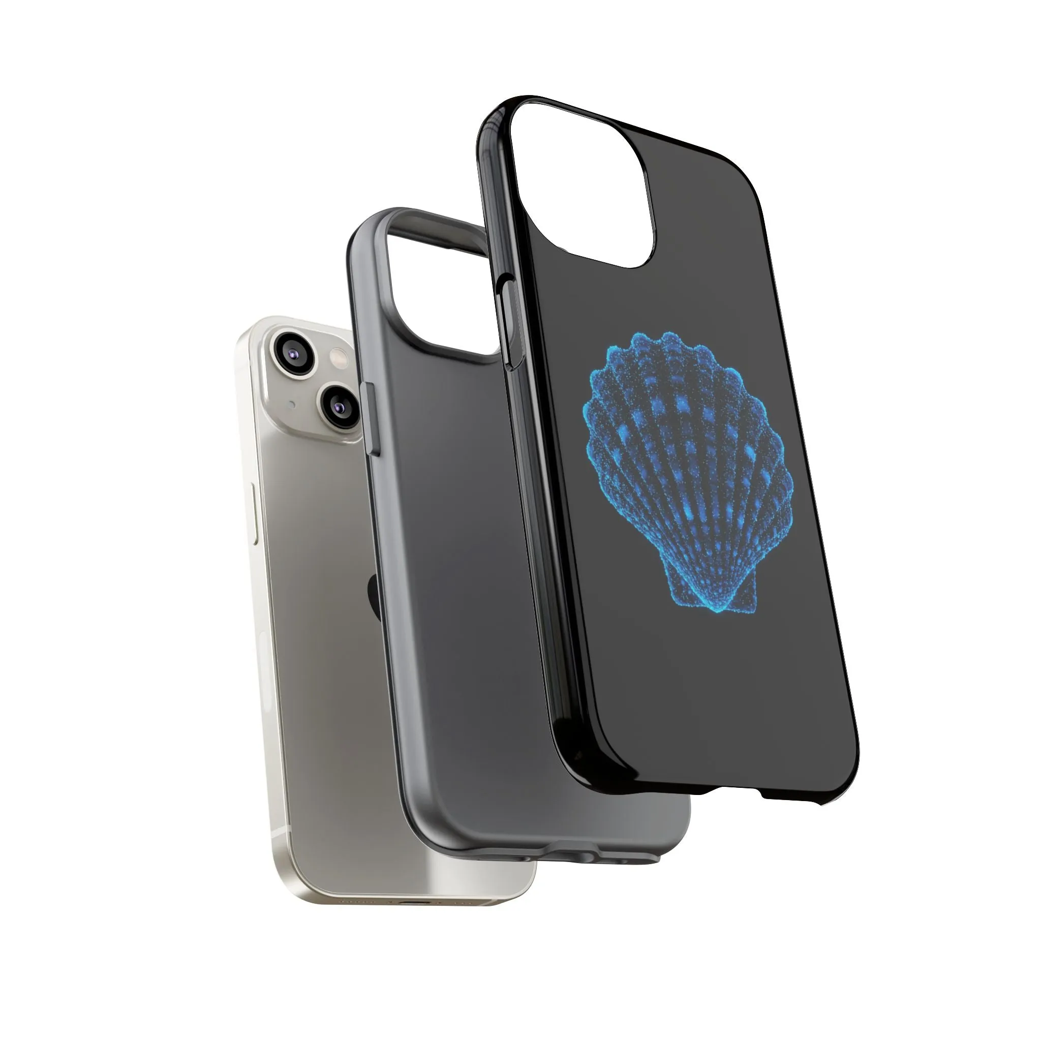 Ocean Blue Shell Tough iPhone Case Durable Design for Beach Lovers