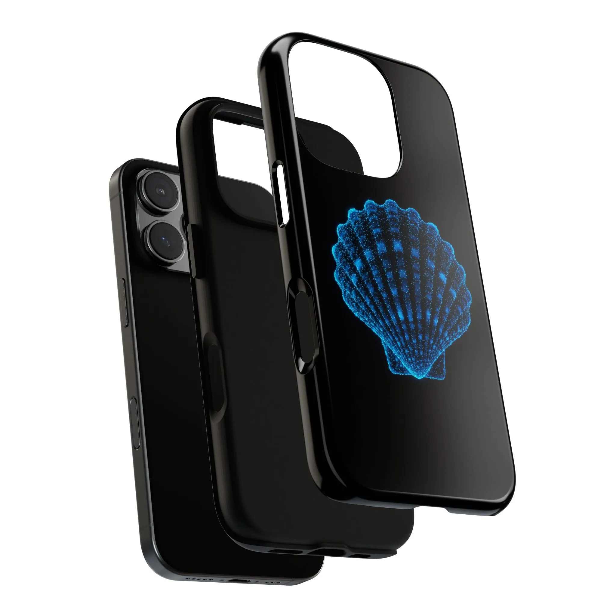 Ocean Blue Shell Tough iPhone Case Durable Design for Beach Lovers