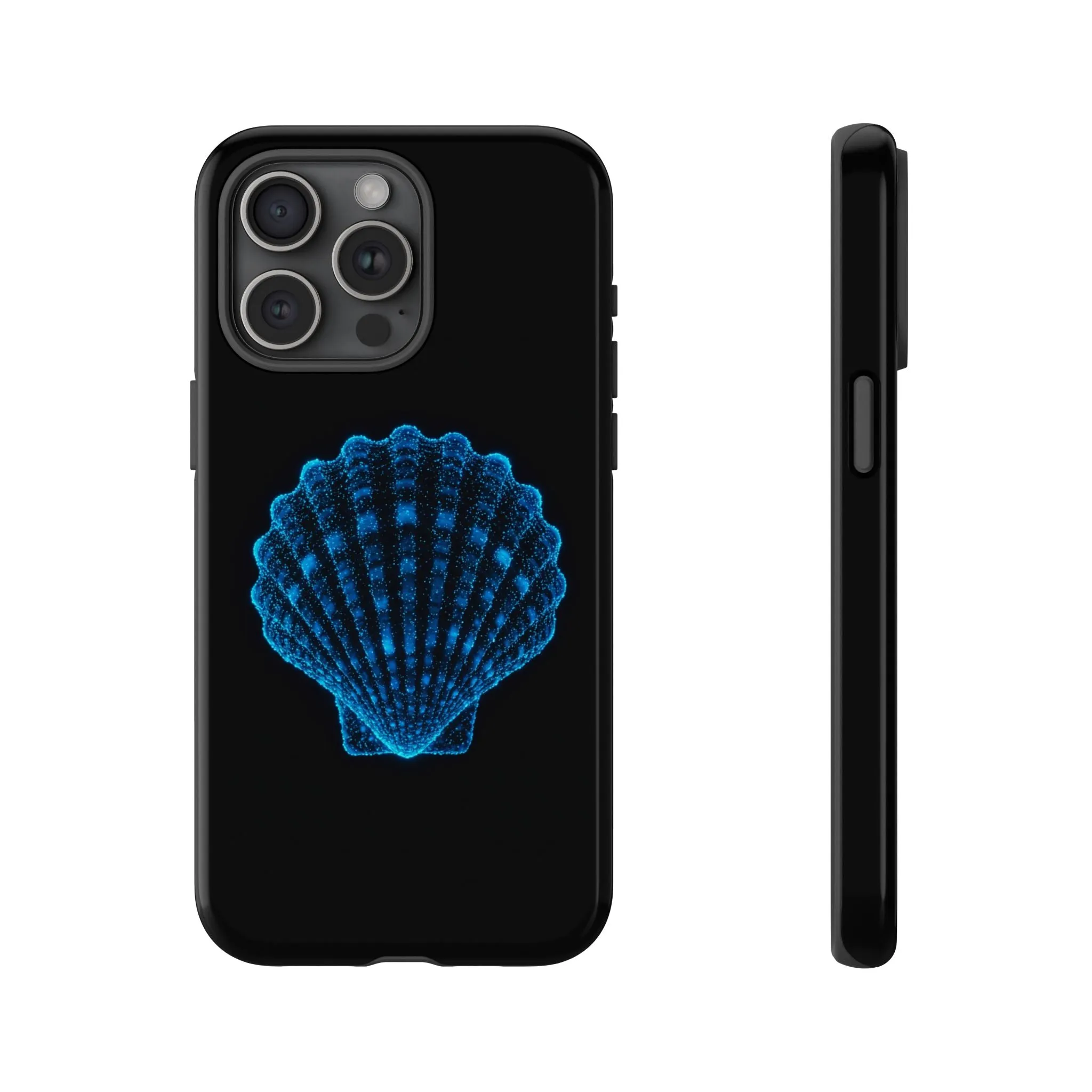 Ocean Blue Shell Tough iPhone Case Durable Design for Beach Lovers