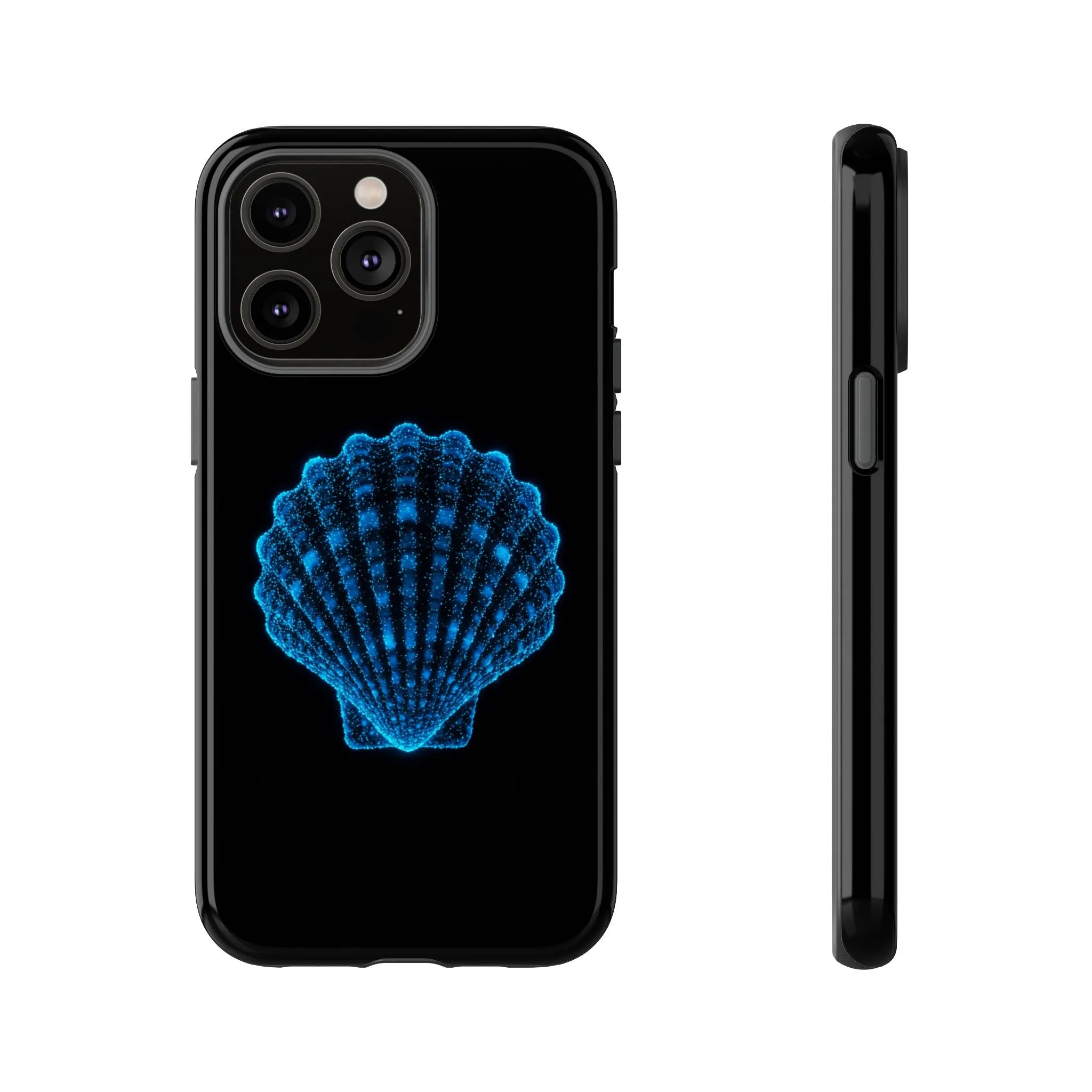 Ocean Blue Shell Tough iPhone Case Durable Design for Beach Lovers
