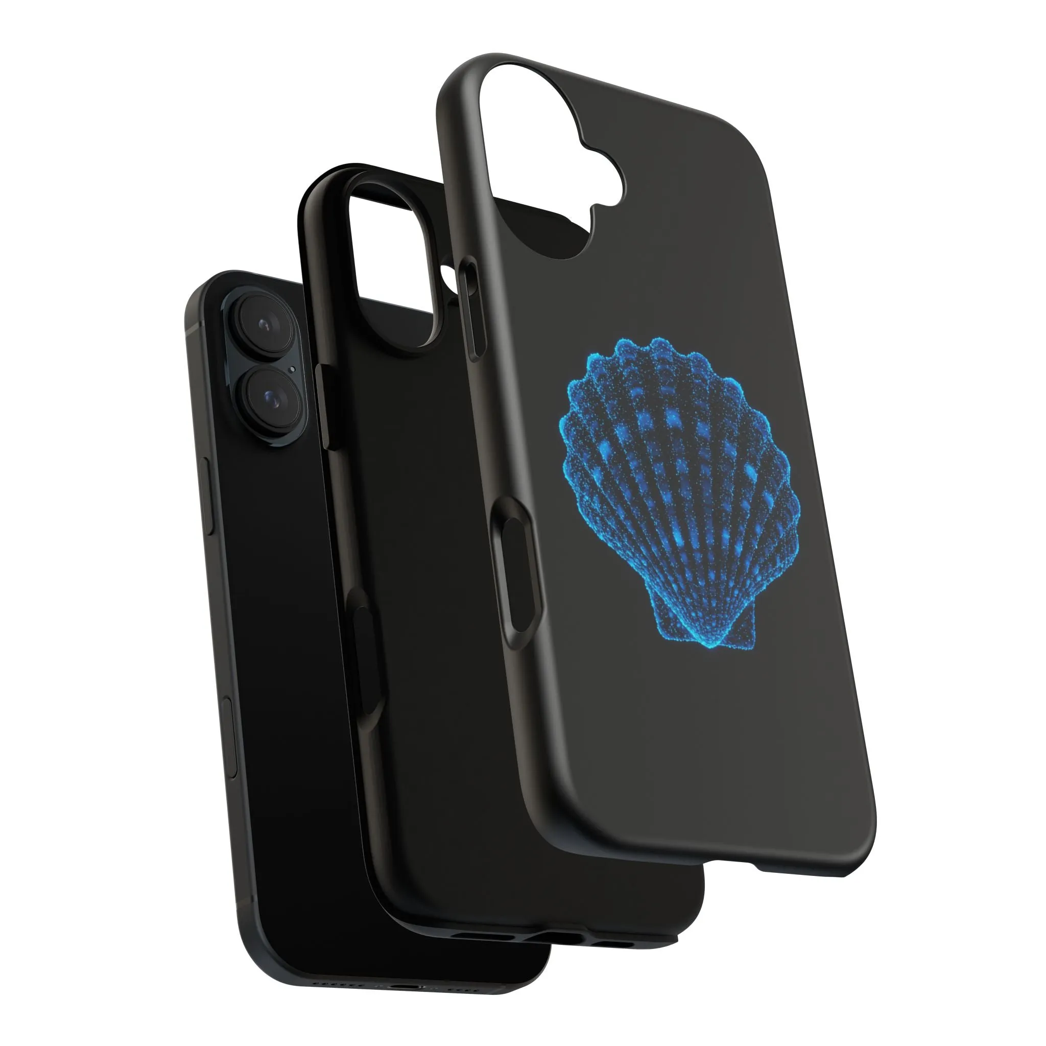 Ocean Blue Shell Tough iPhone Case Durable Design for Beach Lovers