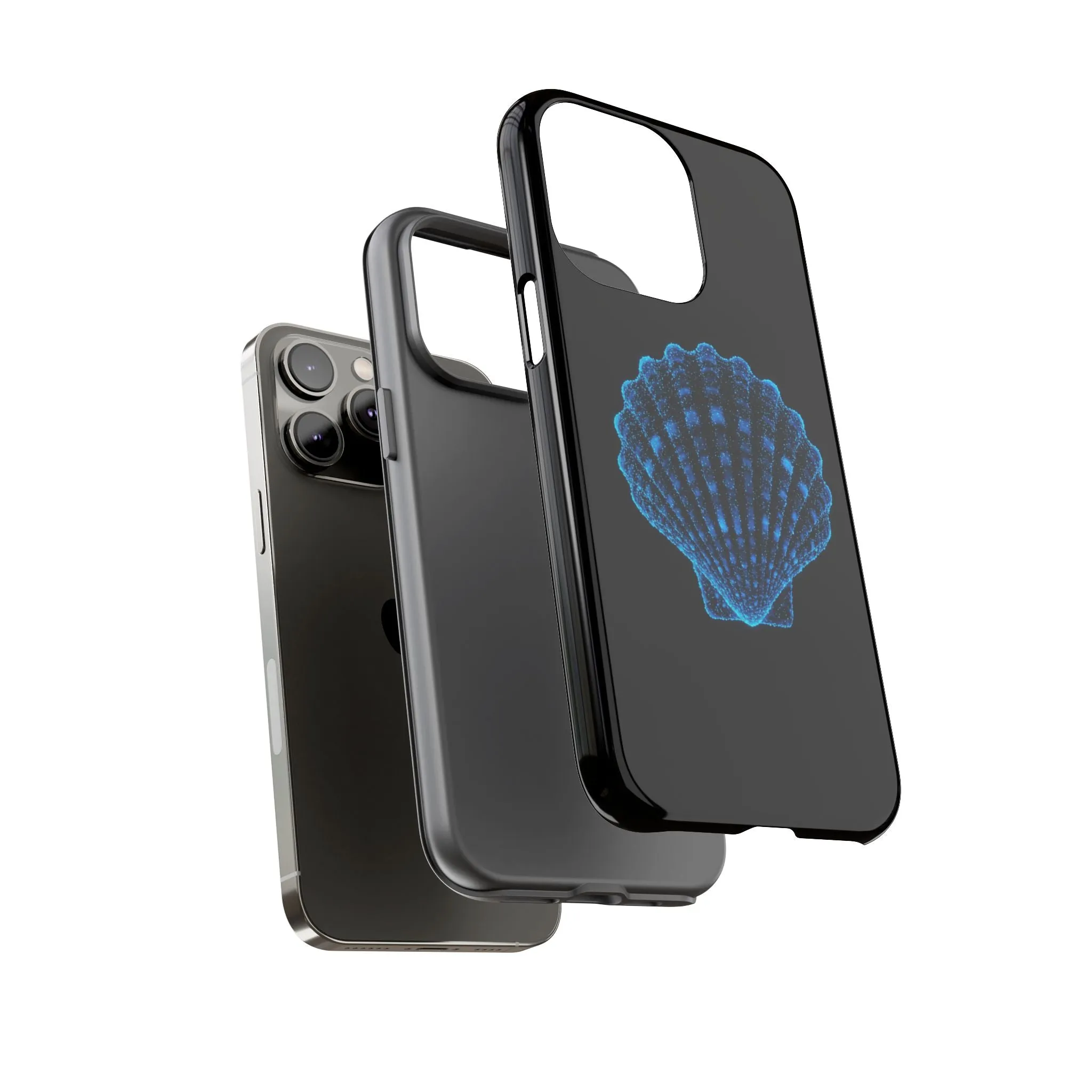 Ocean Blue Shell Tough iPhone Case Durable Design for Beach Lovers