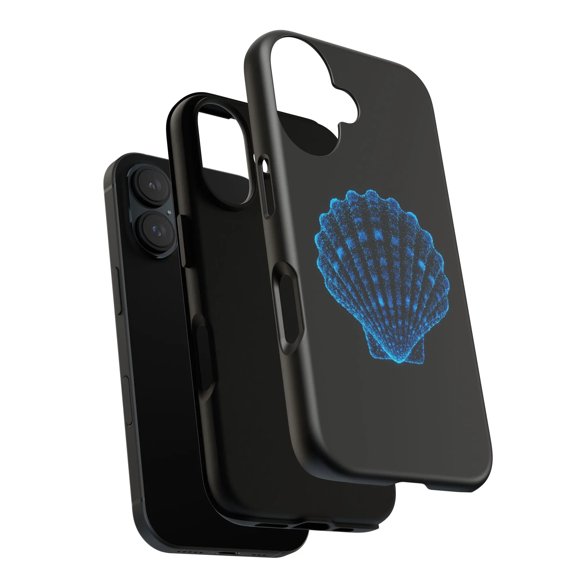 Ocean Blue Shell Tough iPhone Case Durable Design for Beach Lovers