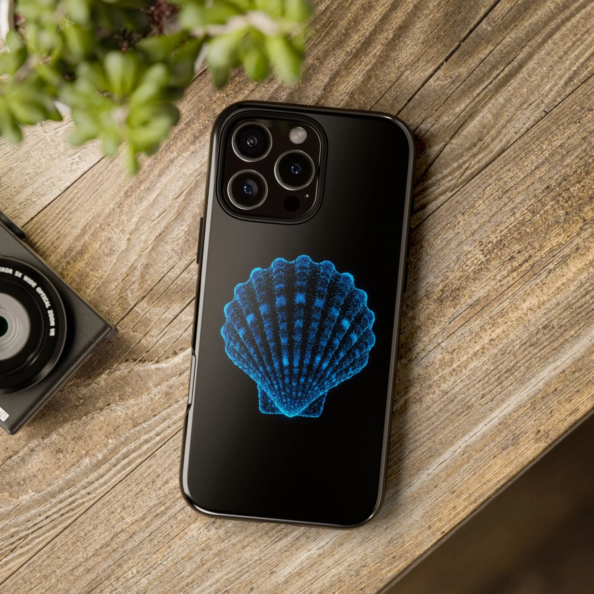 Ocean Blue Shell Tough iPhone Case Durable Design for Beach Lovers