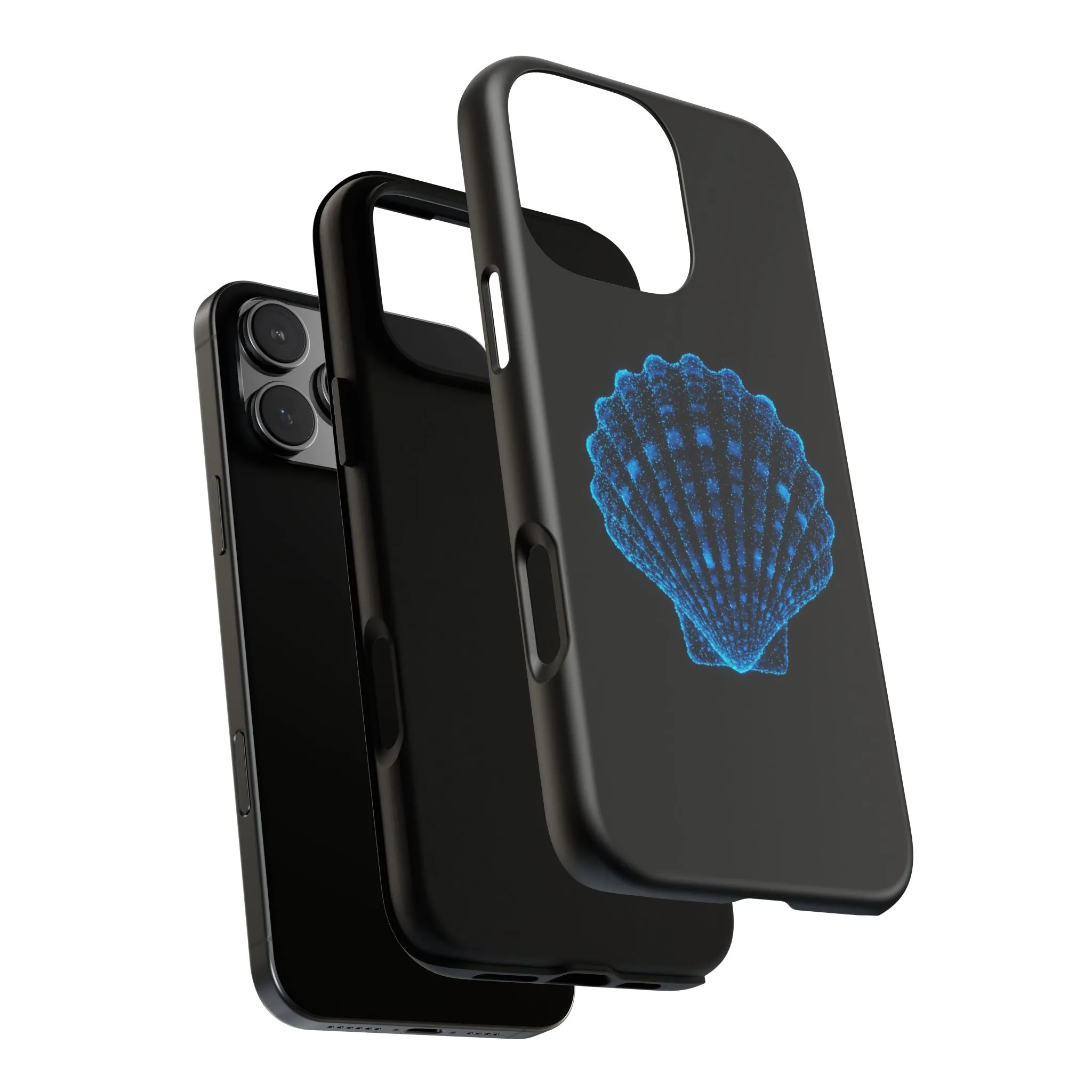 Ocean Blue Shell Tough iPhone Case Durable Design for Beach Lovers