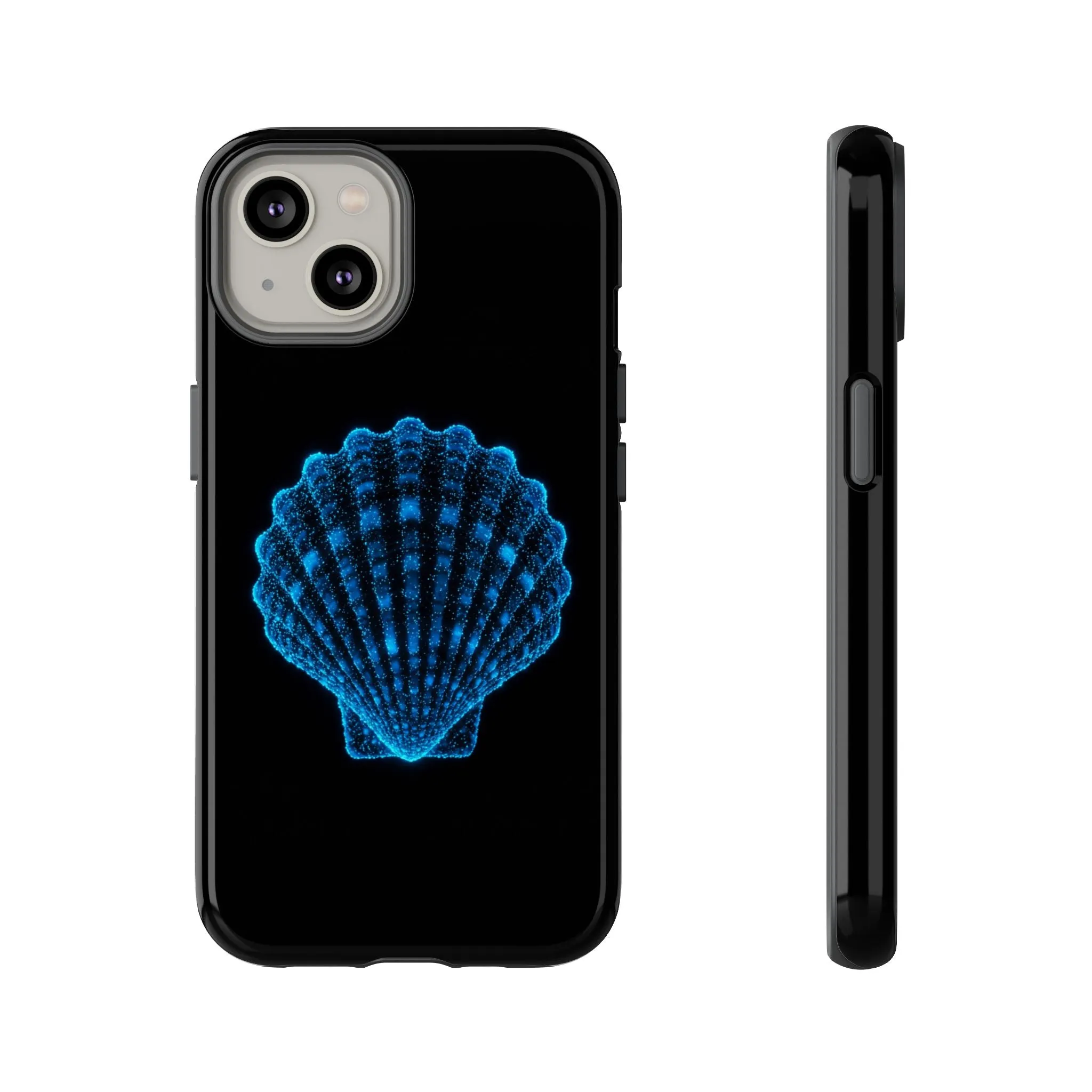 Ocean Blue Shell Tough iPhone Case Durable Design for Beach Lovers
