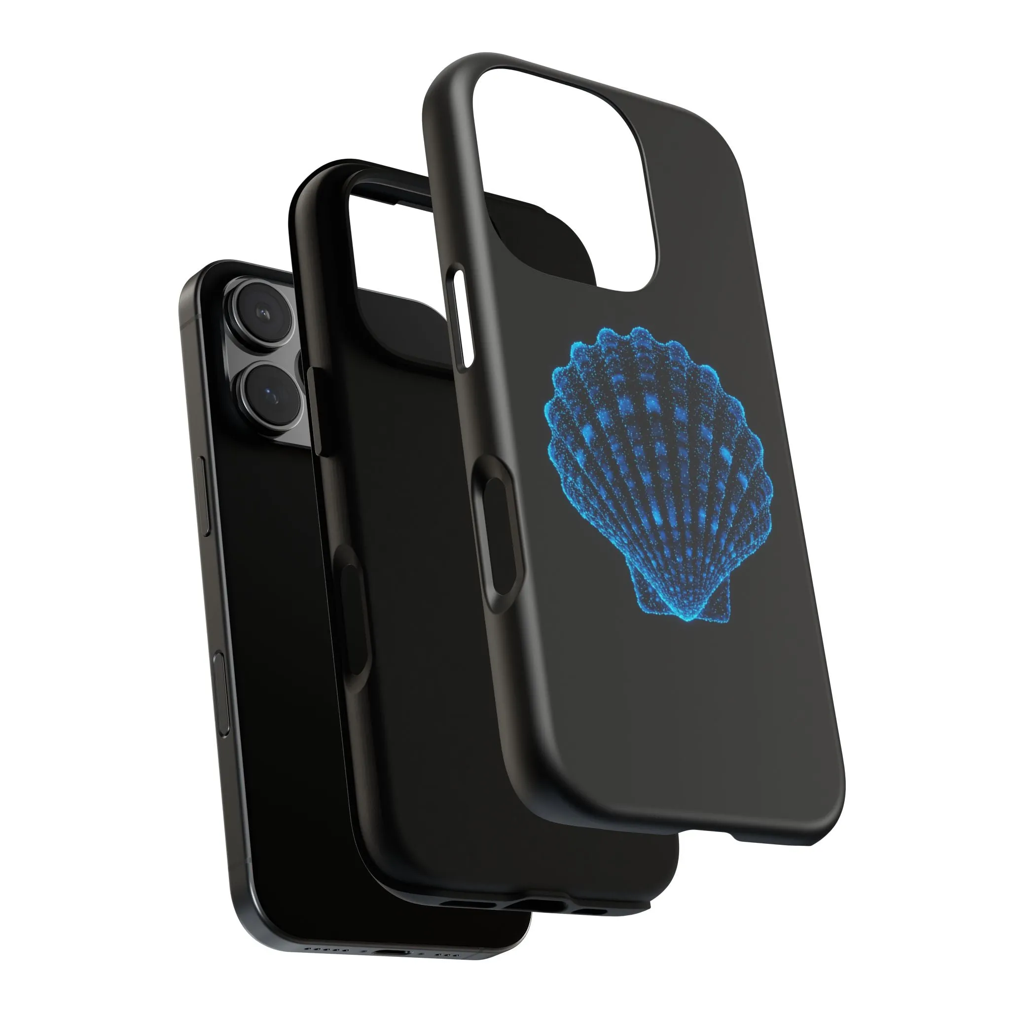 Ocean Blue Shell Tough iPhone Case Durable Design for Beach Lovers