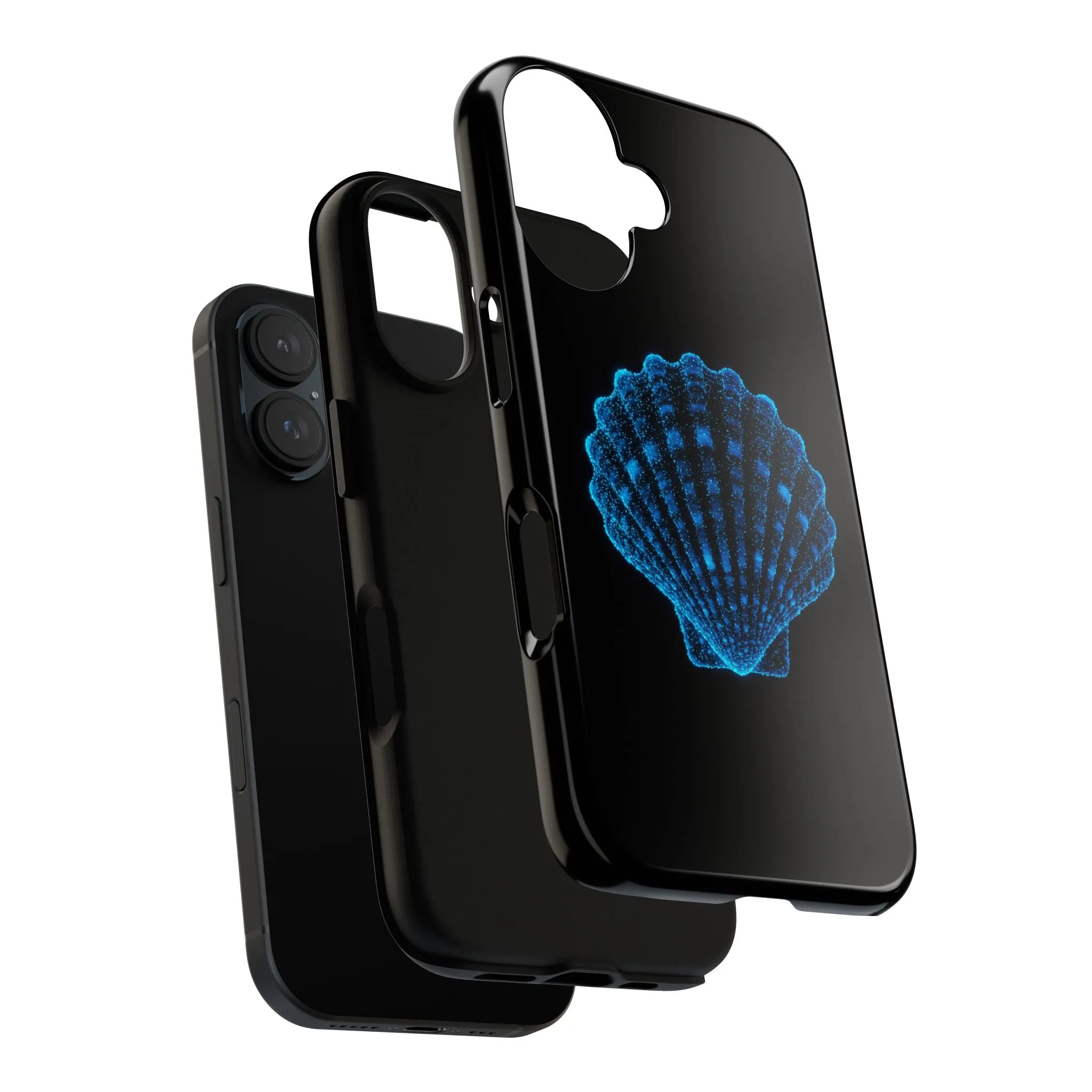 Ocean Blue Shell Tough iPhone Case Durable Design for Beach Lovers