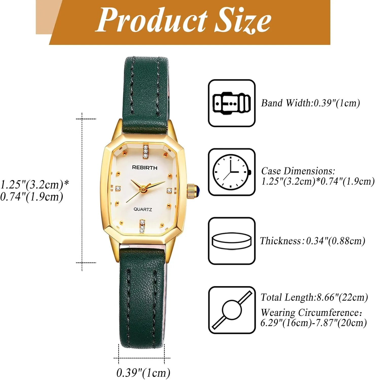 OIDEA Square Analog Quartz Watch for Women: Retro Vintage Leather Quartz Watch Waterproof Scale Dial Dress Wristwatch