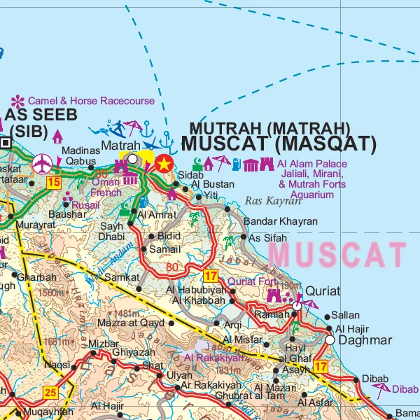 Oman & Yemen ITMB Map