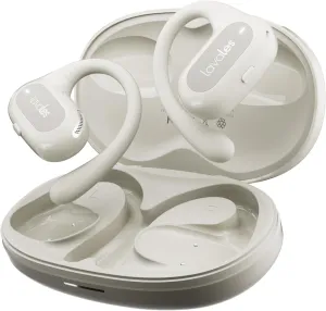 Open Ear Headphones - Bluetooth 5.4 Wireless Earbuds Built-in Mic with Earhooks - 47H Playtime, IPX5 - Fast Charging Sport Air Conduction Earbuds for Running,Walking,Workouts -White