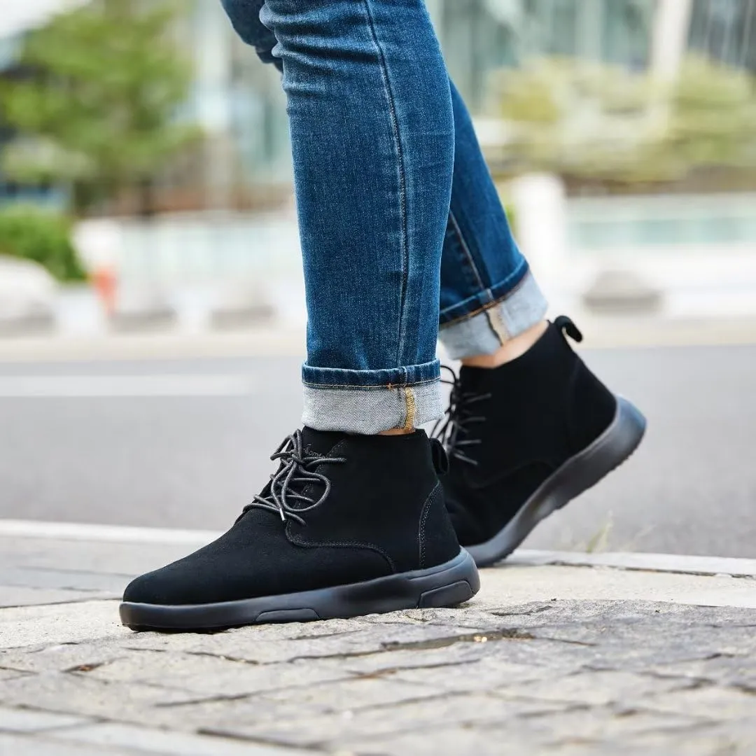 OrthoComfoot Men's Orthopedic Ankle Boots Walking Shoes: Arch Support Leather Dress Oxfords for Plantar Fasciitis, Comfortable Orthotic Fashion Sneakers for Foot Heel Pain Relief