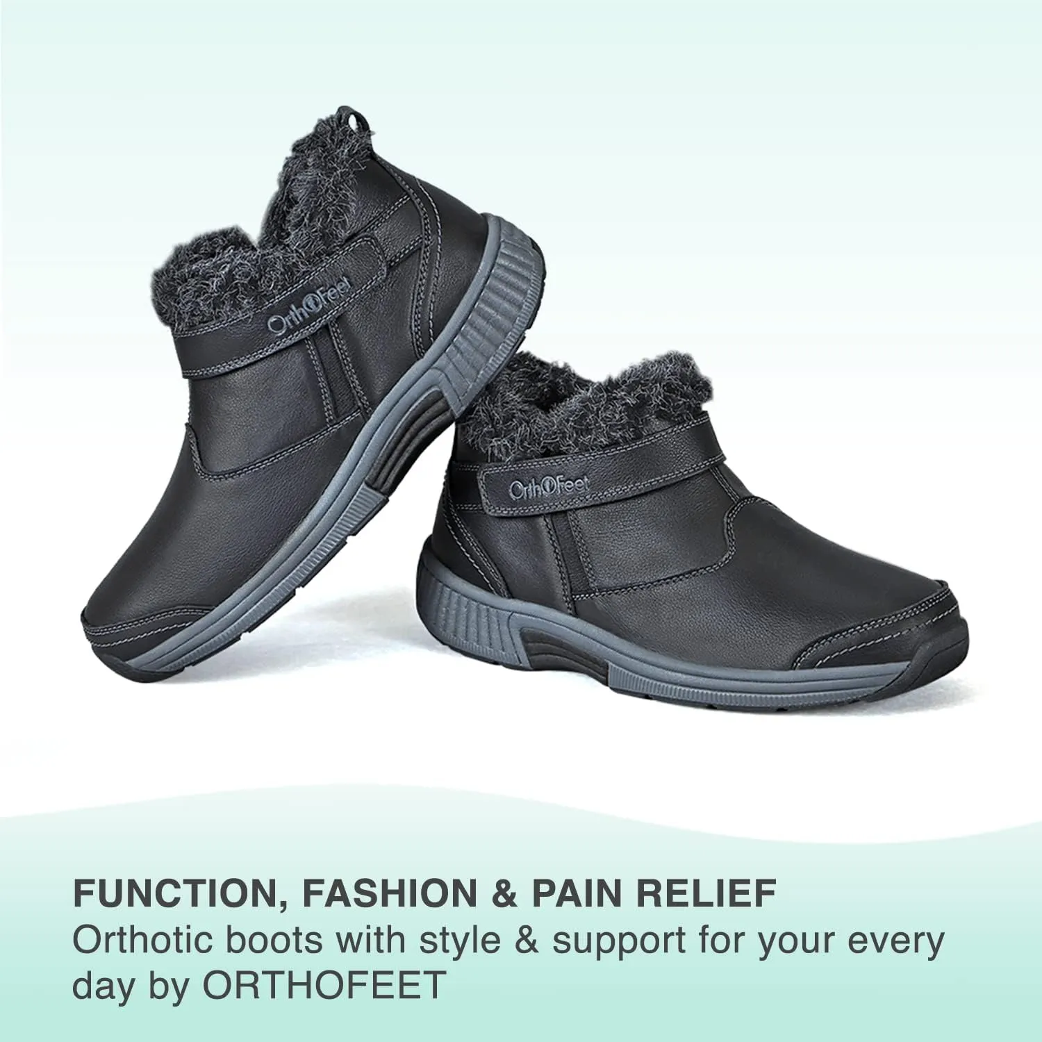 Orthofeet Women's Orthopedic Leather Siena Ankle Boots