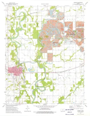 Oswego KS topo map, 1:24000 Scale, 7.5 X 7.5 Minute, Historical, 1974, Updated 1976, 27.05 x 21.08 in