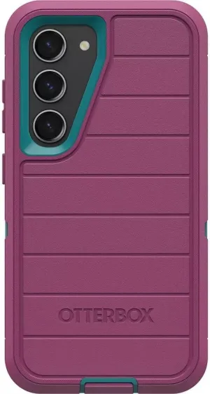 OtterBox Galaxy S23 (Only) - Defender Series Case - Canyon Sun (Pink), Rugged & Durable - with Port Protection - Case Only - Microbial Defense Protection - Non-Retail Packaging
