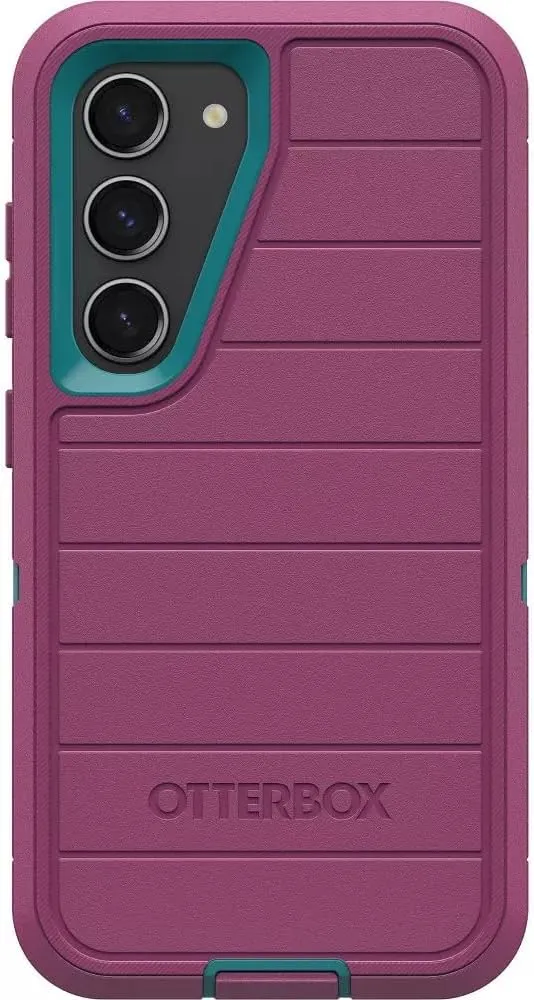 OtterBox Galaxy S23 (Only) - Defender Series Case - Canyon Sun (Pink), Rugged & Durable - with Port Protection - Case Only - Microbial Defense Protection - Non-Retail Packaging