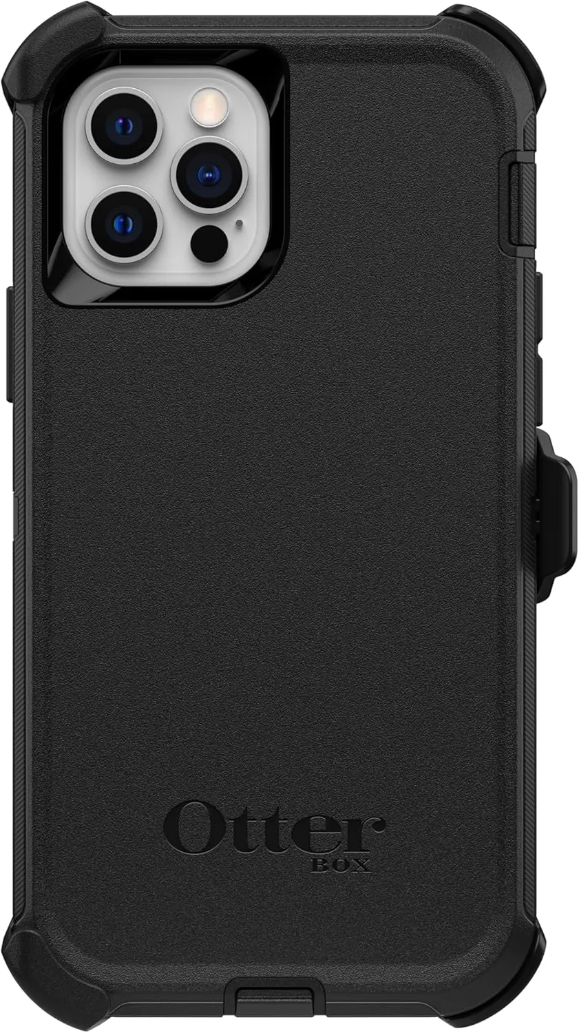 OtterBox iPhone 12 & iPhone 12 Pro Defender Series Case - Black, Rugged & Durable, with Port Protection, Includes Holster Clip Kickstand