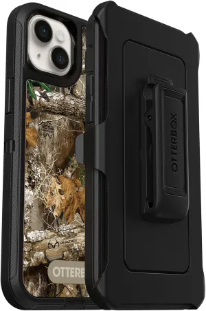 OtterBox iPhone 14 & iPhone 13 Defender Series Case - Realtree Edge (Blaze Orange/Black/RT Edge), Rugged & Durable, with Port Protection, Includes Holster Clip Kickstand