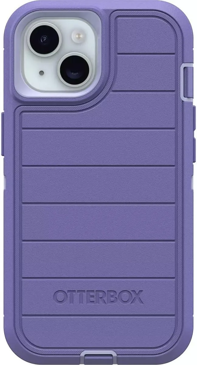 OtterBox iPhone 14, & iPhone 13 (Only) - Defender Series Case - Mountain Majesty (Purple) - Case Only - Screenless - Rugged & Durable - with Port Protection - Microbial Defense Protection