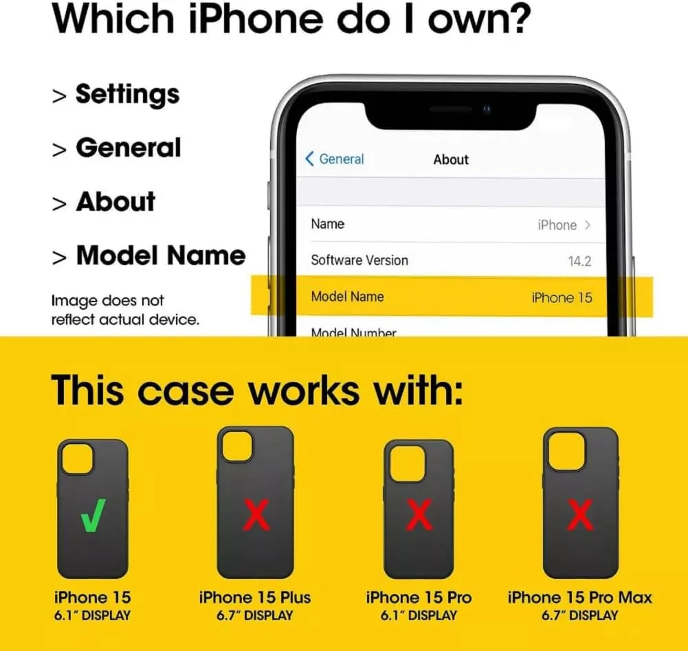 OtterBox iPhone 15, iPhone 14, and iPhone 13 Defender Series Case - Black, screenless, Rugged & Durable, with Port Protection, Includes Holster Clip Kickstand