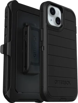 OtterBox iPhone 15, iPhone 14, and iPhone 13 Defender Series Pro Case - Black, screenless, Rugged & Durable, with Port Protection, Includes Holster Clip Kickstand