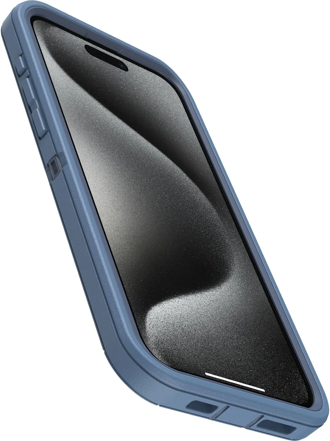 OtterBox iPhone 15 Pro Max (Only) - Defender Series Case - Baby Blue Jeans (Blue) - Case Only - Screenless - Rugged & Durable - with Port Protection - Non-Retail Packaging
