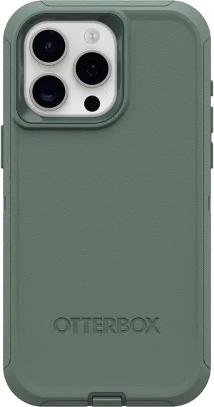 OtterBox iPhone 15 Pro Max (Only) - Defender Series Case - Forest Ranger (Green) - Case Only - Screenless - Rugged & Durable - with Port Protection - Non-Retail Packaging